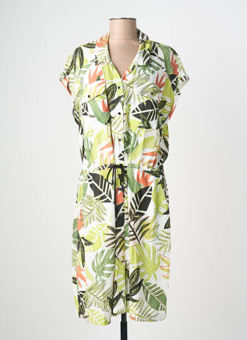 Rochie midi imprimeu fantezie mâneci scurte verde MERI & ESCA femme