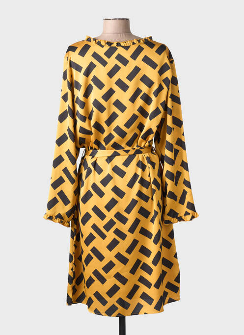 Rochie midi croială fluidă mâneci lungi galben NOOGAT femme