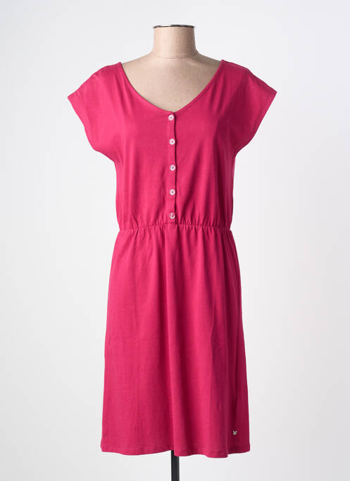 Rochie midi mâneci scurte mâneci scurte roz KATMAI femme