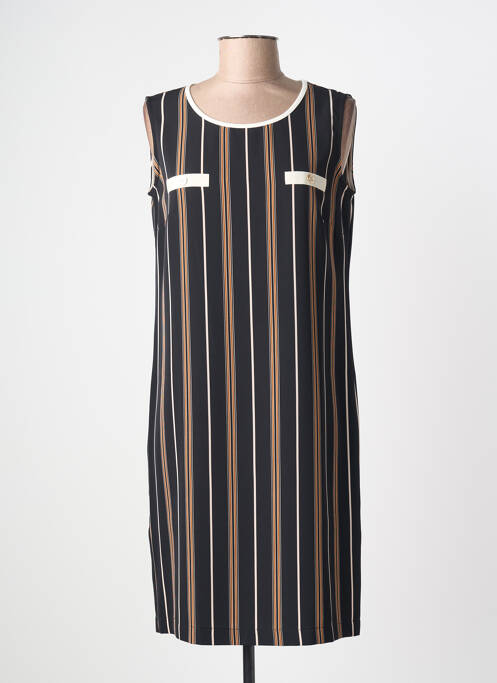 Rochie midi țesătură crep fără mâneci negru TELMAIL femme