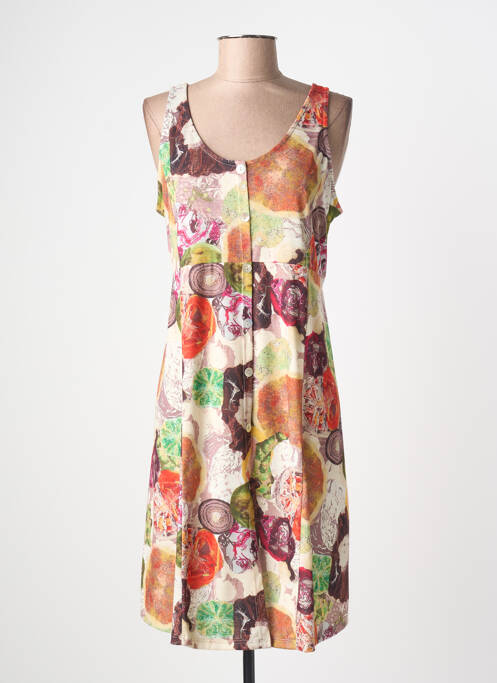 Rochie midi croială fluidă fără mâneci verde GEVANA femme