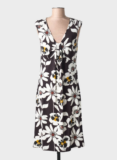 Rochie midi croială fluidă fără mâneci negru TELMAIL femme