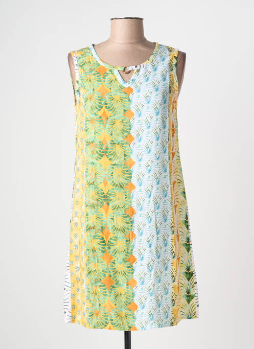 Rochie midi croială fluidă fără mâneci verde MASSANA femme