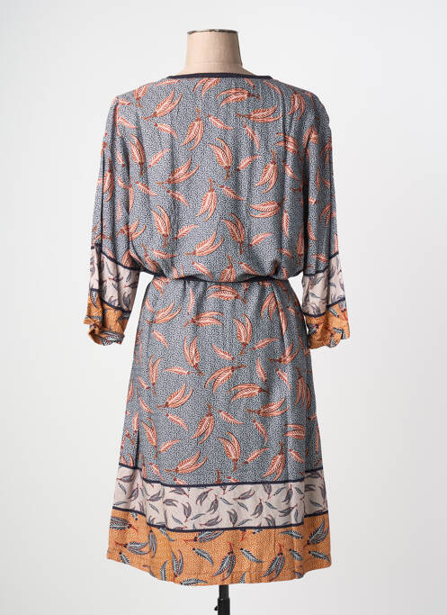 Rochie midi croială fluidă mâneci lungi albastru GRIFFON femme