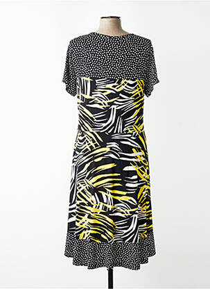 Rochie midi mâneci scurte mâneci scurte negru TELMAIL femeie