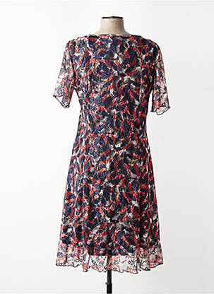 Rochie midi croială fluidă mâneci scurte albastru PLURIELLES femeie