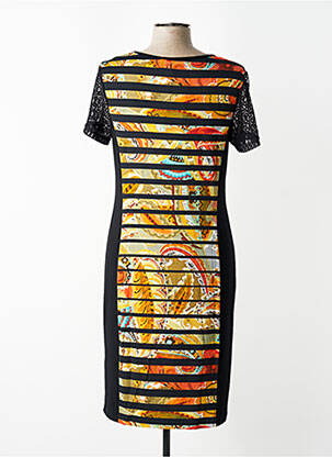Rochie midi mâneci scurte mâneci scurte negru TELMAIL femeie