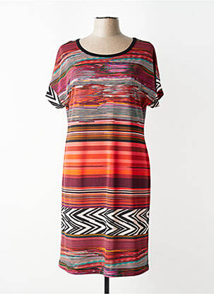 Rochie scurtă mâneci scurte mâneci scurte portocalie TELMAIL femeie