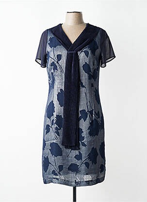 Rochie midi mâneci scurte mâneci scurte albastru FRANCE RIVOIRE femeie