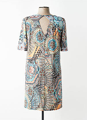 Rochie scurtă mâneci scurte mâneci scurte albastru GEVANA femeie