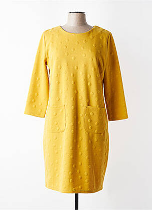 Rochie midi mâneci lungi mâneci lungi galben CONCEPT K femeie