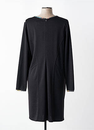 Rochie midi imprimeu fantezie mâneci lungi negru PLURIELLES femeie
