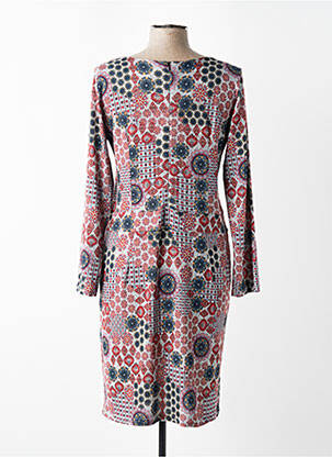 Rochie midi imprimeu floral mâneci lungi gri PLURIELLES femeie