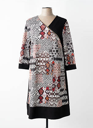 Rochie midi mâneci 3/4 mâneci 3/4 negru PLURIELLES femeie