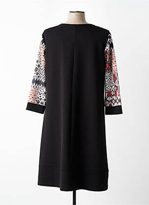 Rochie midi mâneci 3/4 mâneci 3/4 negru PLURIELLES femeie