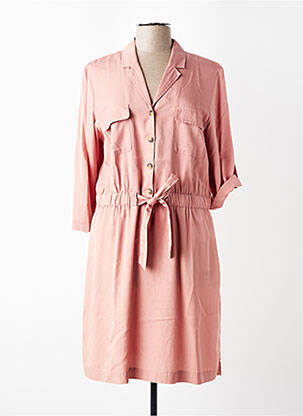 Rochie midi mâneci 3/4 mâneci 3/4 roz C'EST BEAU LA VIE femeie