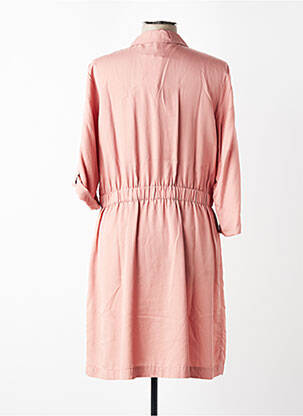 Rochie midi mâneci 3/4 mâneci 3/4 roz C'EST BEAU LA VIE femeie