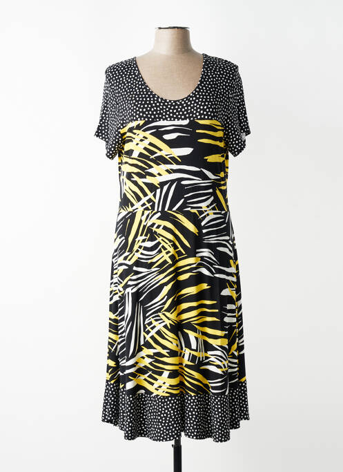 Rochie midi croială evazată mâneci scurte negru TELMAIL femme
