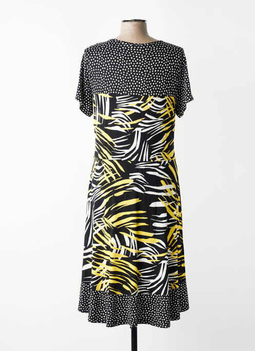 Rochie midi croială evazată mâneci scurte negru TELMAIL femme