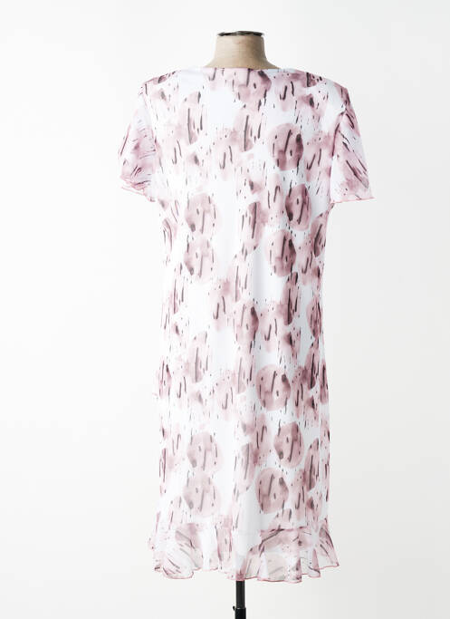 Rochie midi imprimeu fantezie mâneci scurte roz VALMODE femme
