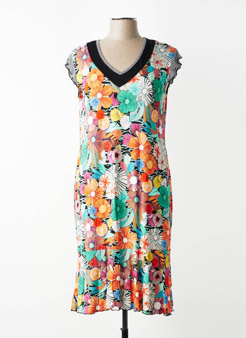 Rochie midi imprimeu floral fără mâneci portocaliu TELMAIL femme