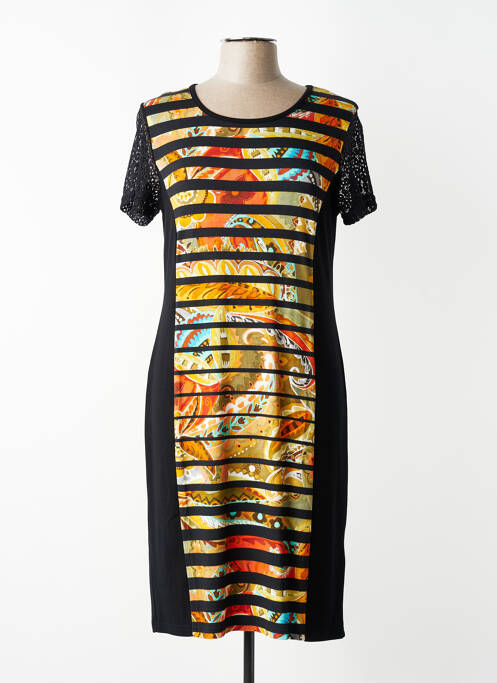 Rochie midi mâneci scurte mâneci scurte negru TELMAIL femme