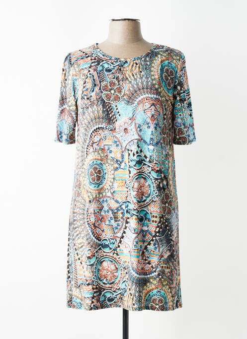 Rochie scurtă mâneci scurte mâneci scurte albastru GEVANA femme