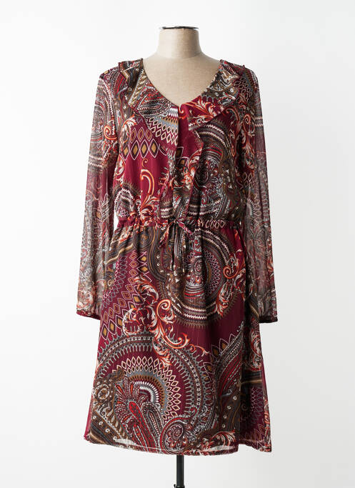 Rochie midi mâneci lungi mâneci lungi roșu DIANE LAURY femme