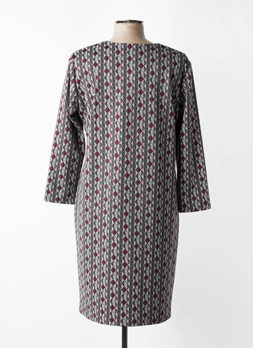 Rochie midi imprimeu fantezie mâneci lungi roșu GEVANA femme