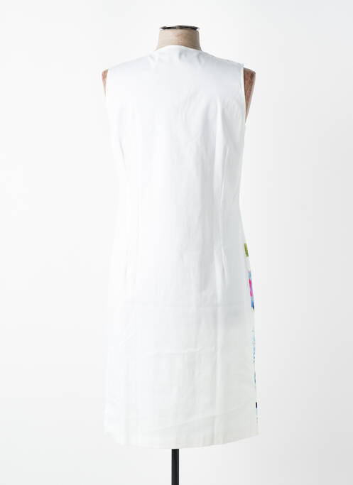 Rochie midi imprimeu floral fără mâneci alb JEAN DELFIN femme