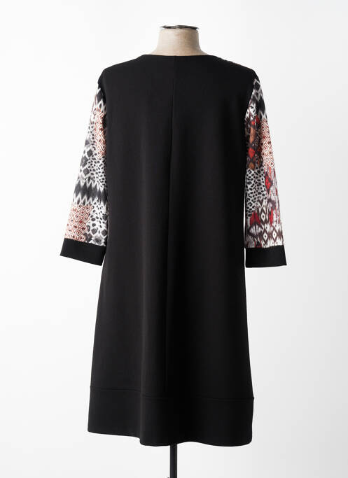Rochie midi mâneci 3/4 mâneci 3/4 negru PLURIELLES femme