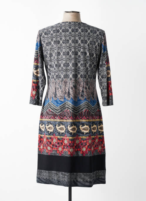 Rochie midi mâneci 3/4 mâneci 3/4 gri GEVANA femme