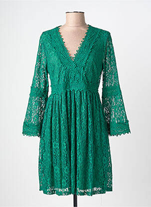 Rochie midi croială fluidă mâneci lungi verde IKOONE&BIANKA femeie