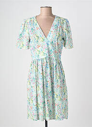 Rochie midi croială fluidă mâneci scurte verde C'EST BEAU LA VIE femme
