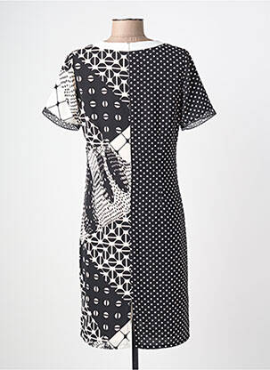 Rochie midi imprimeu fantezie mâneci scurte alb FRANCE RIVOIRE femeie
