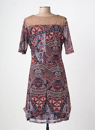 Rochie midi croială fluidă mâneci scurte albastru DIANE LAURY femeie