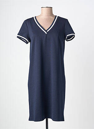 Rochie midi mâneci scurte mâneci scurte albastru C'EST BEAU LA VIE femeie