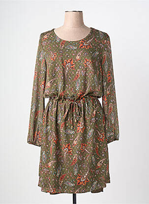 Rochie midi croială fluidă mâneci lungi verde GRIFFON femeie