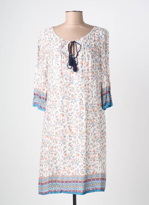Rochie midi croială fluidă mâneci lungi albastru REVER MILE femme