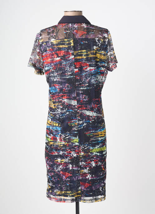 Rochie midi croială fluidă mâneci scurte albastru FRANCE RIVOIRE femme
