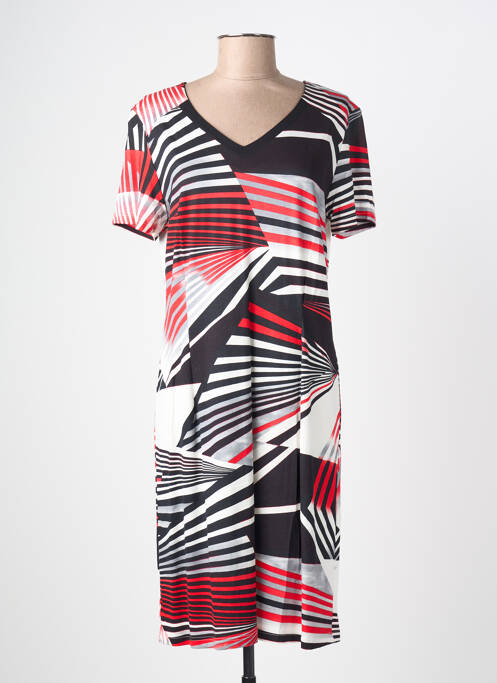 Rochie midi țesătură crep mâneci scurte roșu GEVANA femme