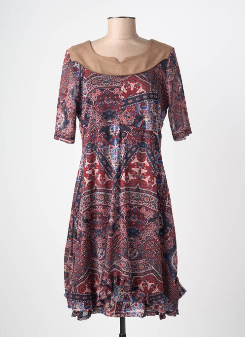 Rochie midi croială fluidă mâneci scurte albastru DIANE LAURY femme