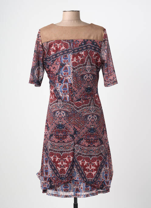 Rochie midi croială fluidă mâneci scurte albastru DIANE LAURY femme
