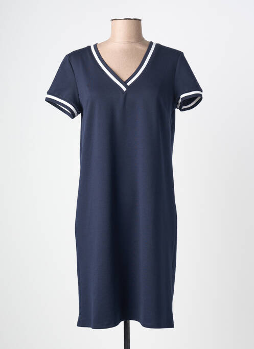 Rochie midi mâneci scurte mâneci scurte albastru C'EST BEAU LA VIE femme