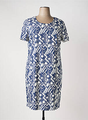 Rochie midi mâneci scurte mâneci scurte albastru GEVANA femeie