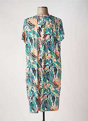 Rochie midi mâneci scurte mâneci scurte verde FRANCE RIVOIRE femeie