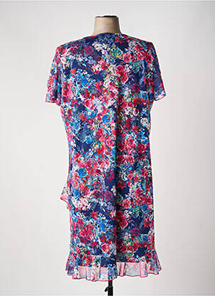 Rochie midi imprimeu floral mâneci scurte albastru VALMODE femeie