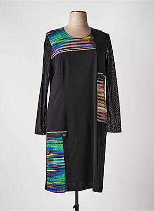 Rochie midi mâneci lungi mâneci lungi negru GEVANA femeie