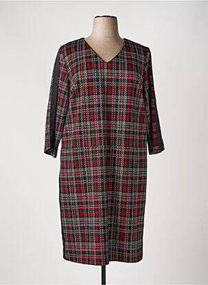 Rochie midi mâneci 3/4 mâneci 3/4 roșu DIANE LAURY femeie