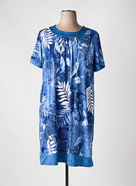 Rochie midi mâneci scurte mâneci scurte albastru PLURIELLES femme
